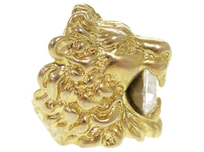Gucci Lion Head Metal Stone Gold Ring Golden - Ansicht 5