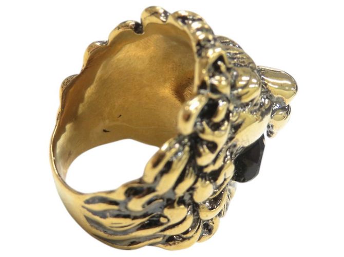 Gucci Lion Head Gold Band Ring Ring Golden - Ansicht 10