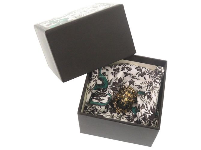 Gucci Lion Head Gold Band Ring Ring Golden - Ansicht 2