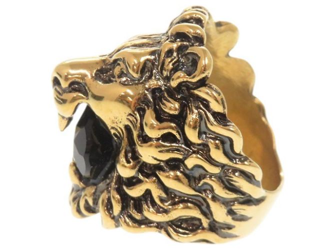 Gucci Lion Head Gold Band Ring Ring Golden - Ansicht 3