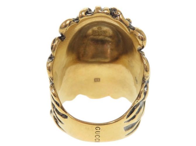 Gucci Lion Head Gold Band Ring Ring Golden - Ansicht 4