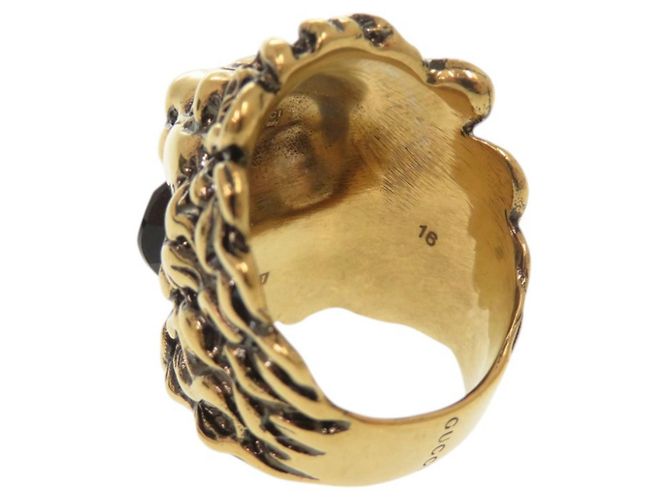 Gucci Lion Head Gold Band Ring Ring Golden - Ansicht 7
