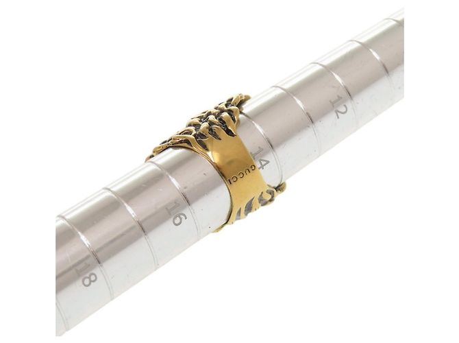 Gucci Lion Head Gold Band Ring Ring Golden - Ansicht 8