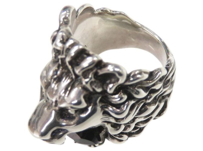 Gucci Lion Head Silver Band Ring Ring Silber - Ansicht 10