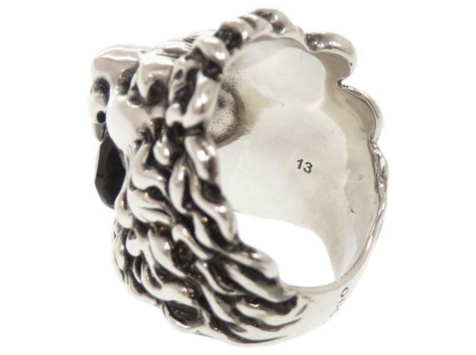 Gucci Lion Head Silver Band Ring Ring Silber - Ansicht 5