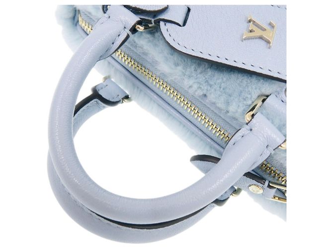 Borsa Louis Vuitton Nano Speedy Blu chiaro - vista 7