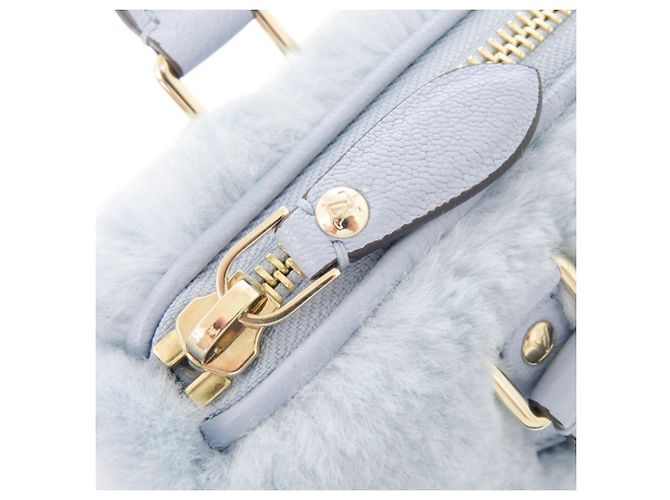 Borsa Louis Vuitton Nano Speedy Blu chiaro - vista 8