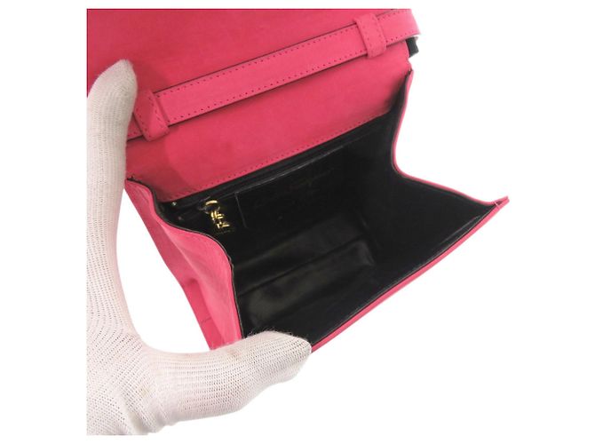 Borsa in scamosciato Vara Ribbon Salvatore Ferragamo Rosa - vista 6