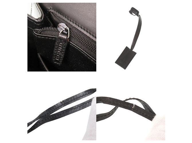 Gucci Vintage Turnlock Handtasche Schwarz Grün - Ansicht 10