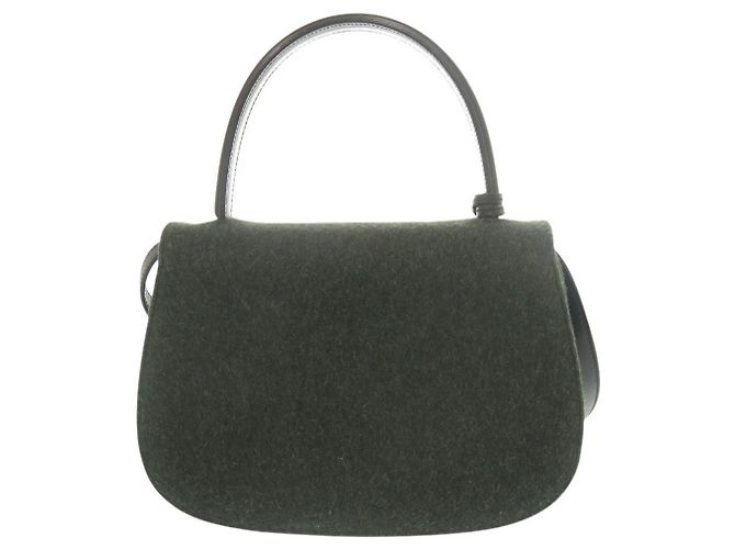 Gucci Vintage Turnlock Handtasche Schwarz Grün - Ansicht 2