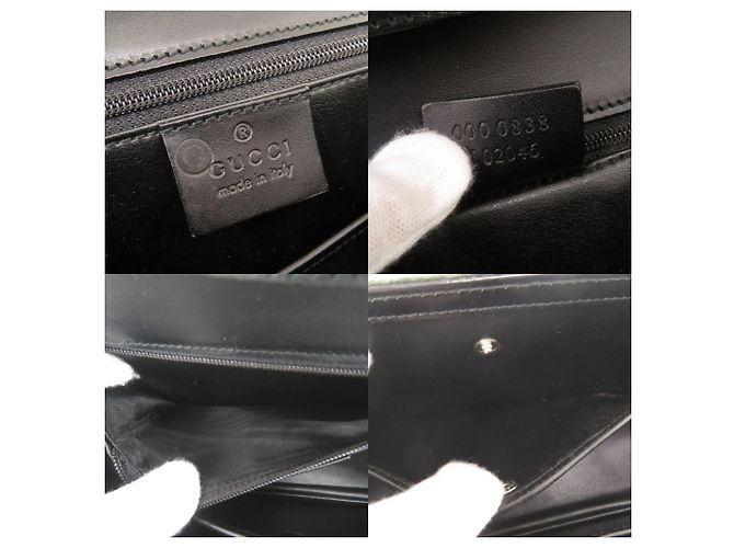 Gucci Vintage Turnlock Handtasche Schwarz Grün - Ansicht 7