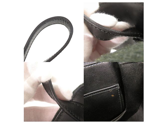 Gucci Vintage Turnlock Handtasche Schwarz Grün - Ansicht 9