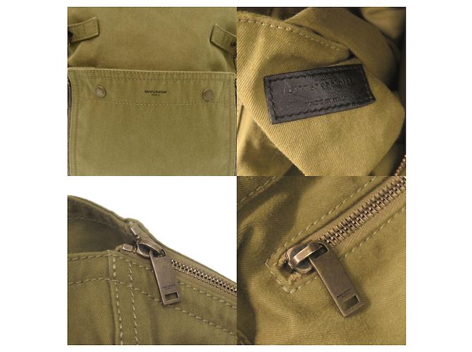 Yves Saint Laurent Khaki Canvas Tote Bag - Ansicht 10