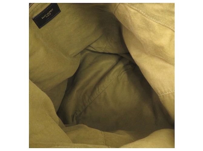 Yves Saint Laurent Khaki Canvas Tote Bag - Ansicht 7