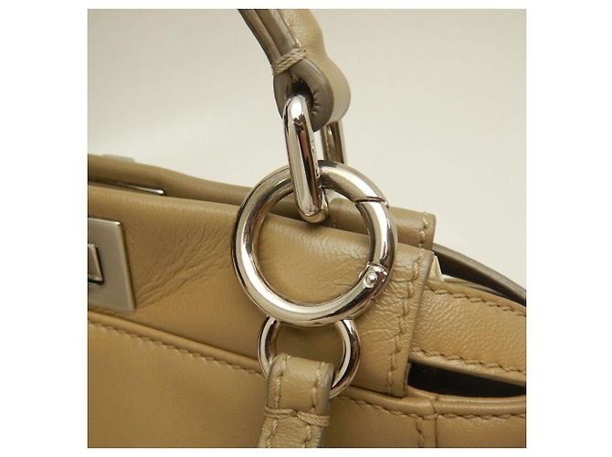 Borsa Fendi Peekaboo Mini Beige - vista 15
