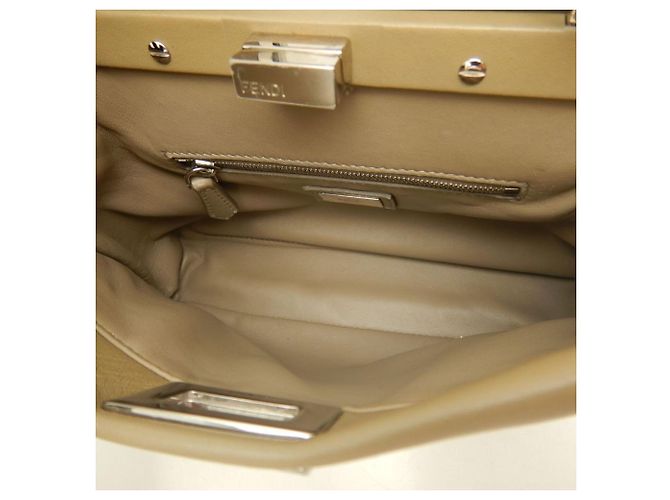 Borsa Fendi Peekaboo Mini Beige - vista 5