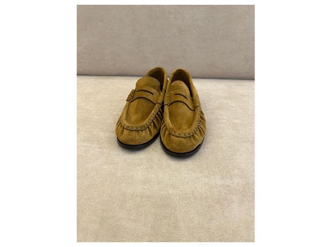 Saint Laurent Mocassini in scamosciato marrone - vista 2