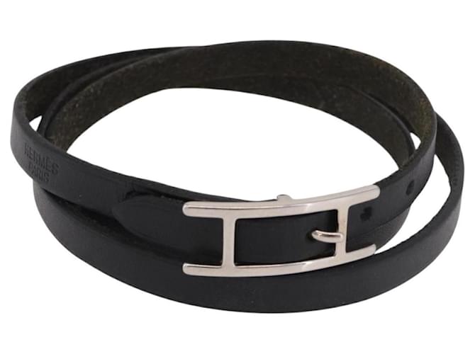Hermès Hermes Hapi 3 Leder mit Metall Schwarz - Ansicht 3