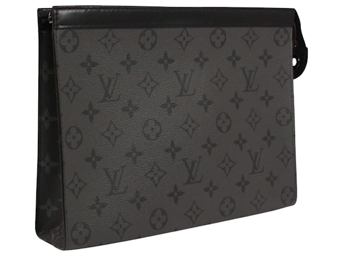 Louis Vuitton Monogram Eclipse Pochette Voyage Marrone Nero - vista 2