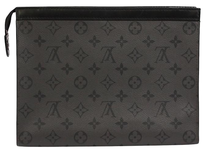 Louis Vuitton Monogram Eclipse Pochette Voyage Marrone Nero - vista 3