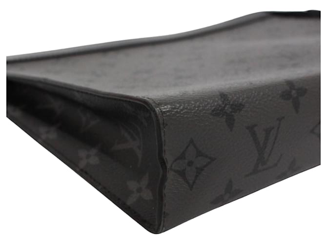Louis Vuitton Monogram Eclipse Pochette Voyage Marrone Nero - vista 6