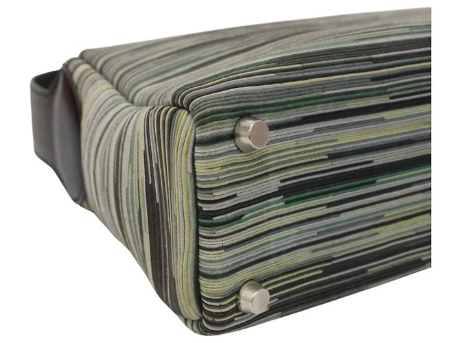 Hermès Borsa a Spalla Hermes Galonne Nero Verde - vista 6