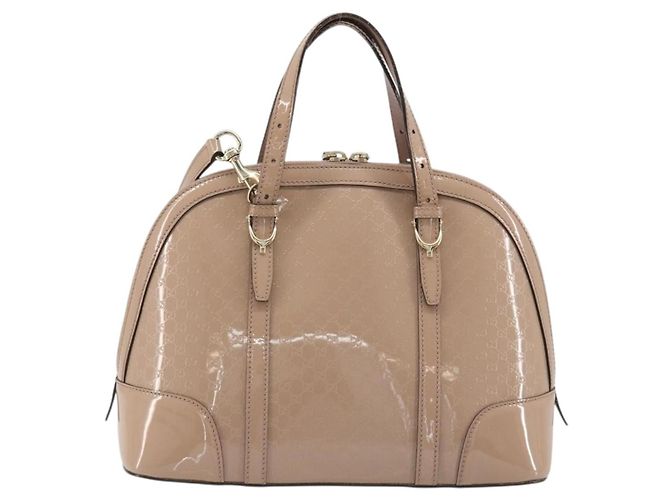 Gucci Nice Top Handle Microguccissima Lack Medium Beige - Ansicht 2