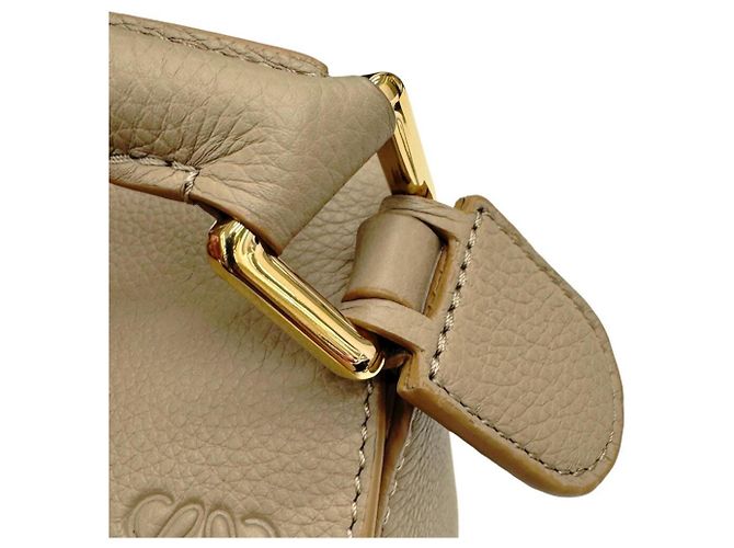Borsa a mano Loewe Puzzle Edge Small in pelle di vitello Sand Sabbia - vista 11