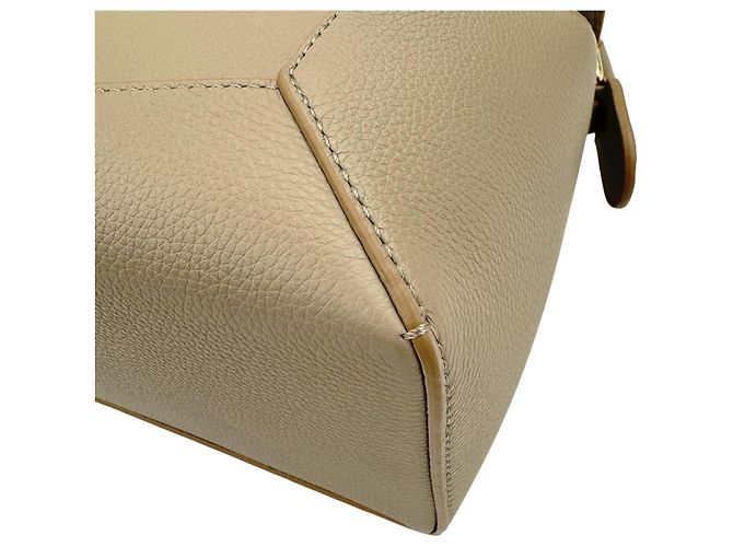 Borsa a mano Loewe Puzzle Edge Small in pelle di vitello Sand Sabbia - vista 7