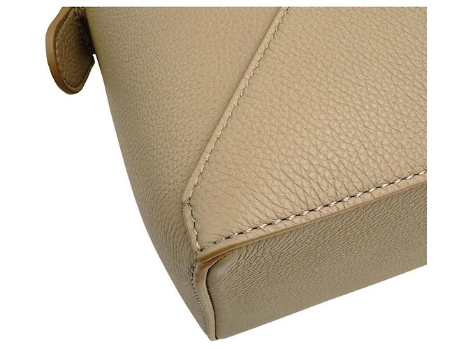 Borsa a mano Loewe Puzzle Edge Small in pelle di vitello Sand Sabbia - vista 9
