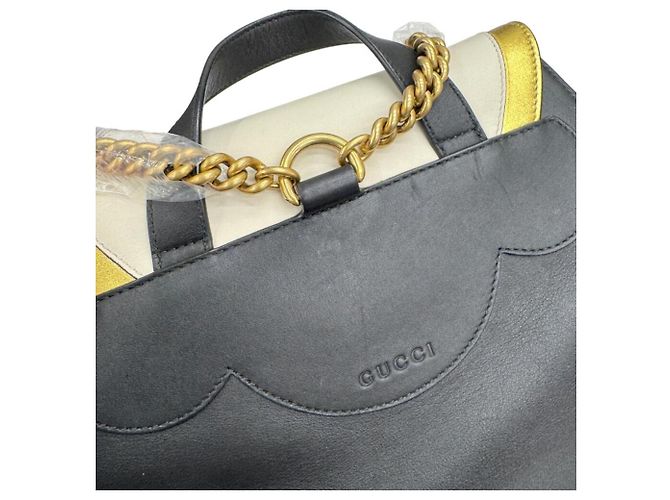 Zaino GUCCI GG Pearl Tricolor Nero Bianco D'oro - Ansicht 11