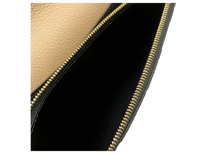 Cartera Louis Vuitton Portefeuille Emilie Monogram Empreinte Negro Beige - vista 11