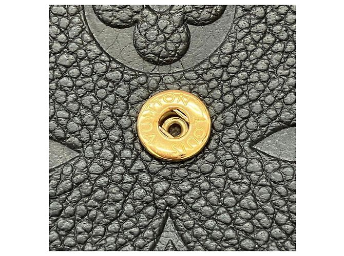 Cartera Louis Vuitton Portefeuille Emilie Monogram Empreinte Negro Beige - vista 6