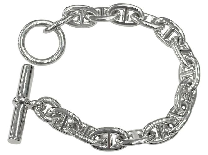 Hermès Bracciale Charm Hermes Chaine d'Ancre MM Argento - vista 2