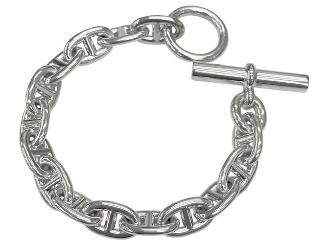 Hermès Bracciale Charm Hermes Chaine d'Ancre MM Argento - vista 3