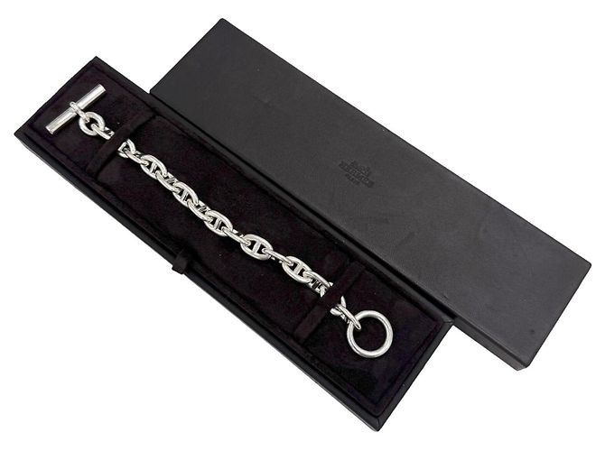 Hermès Bracciale Charm Hermes Chaine d'Ancre MM Argento - vista 9