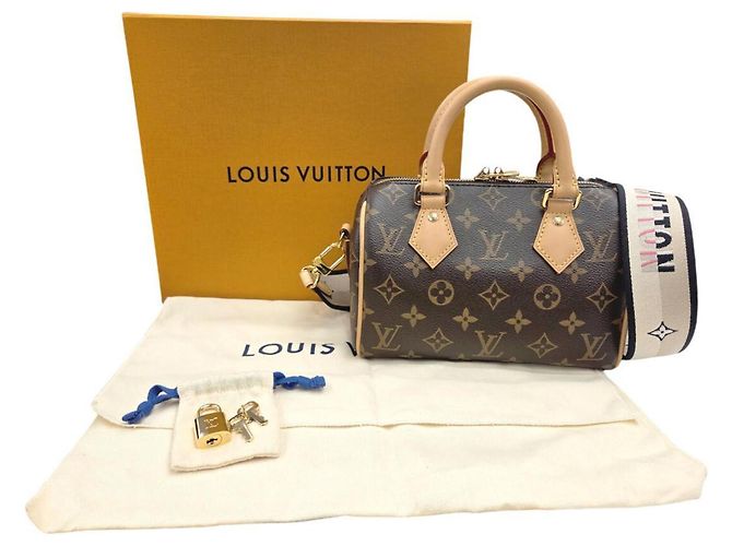 Borsa Louis Vuitton Speedy Bandoulière 20 Monogram Marrone - vista 14