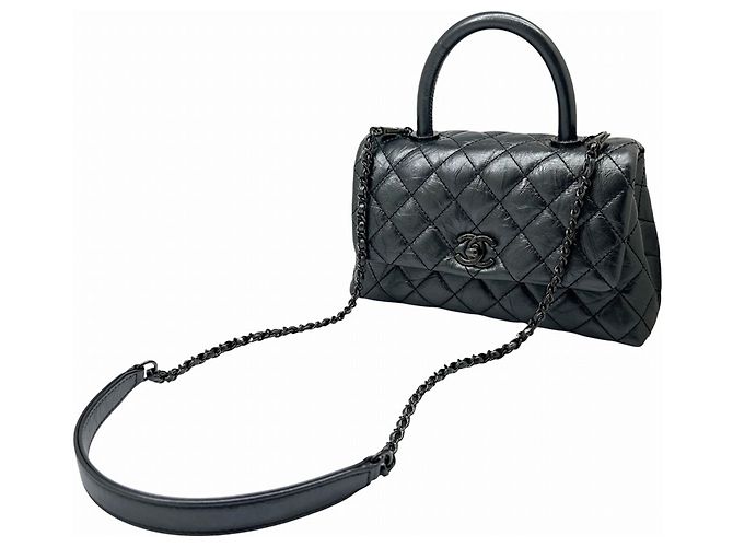 Borsa a tracolla Chanel Matelassé XS in pelle di vitello invecchiata Metallico - vista 4