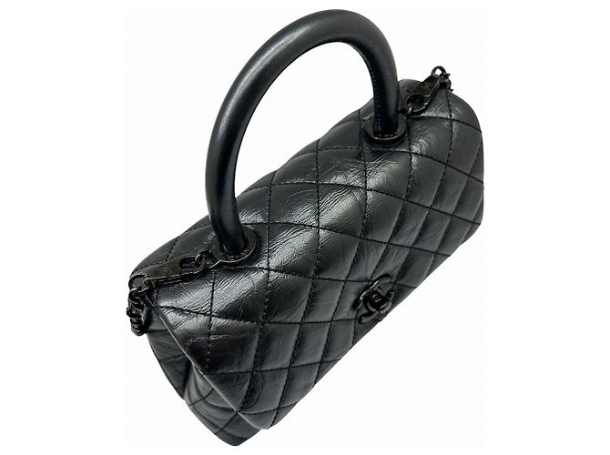 Borsa a tracolla Chanel Matelassé XS in pelle di vitello invecchiata Metallico - vista 5