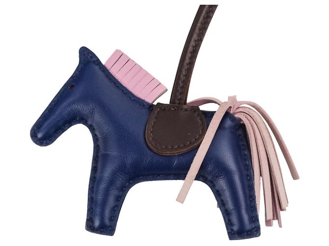Hermès Hermes Agneau Milo Rodeo PM Lederanhänger Blau - Ansicht 2