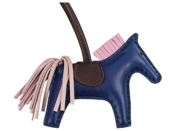 Hermès Hermes Agneau Milo Rodeo PM Lederanhänger Blau - Ansicht 3