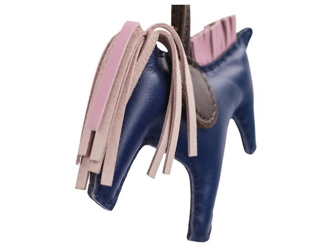 Hermès Hermes Agneau Milo Rodeo PM Lederanhänger Blau - Ansicht 4