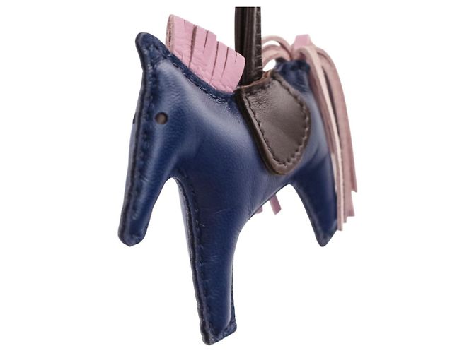 Hermès Hermes Agneau Milo Rodeo PM Lederanhänger Blau - Ansicht 5