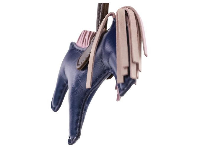 Hermès Hermes Agneau Milo Rodeo PM Lederanhänger Blau - Ansicht 7