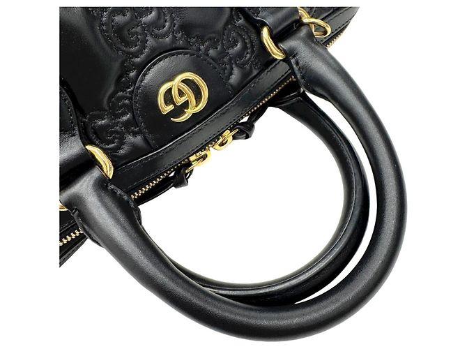 Borsa a mano Gucci GG Matelassé in pelle nera Nero - vista 10