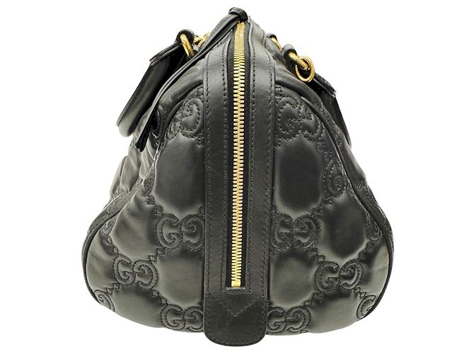 Borsa a mano Gucci GG Matelassé in pelle nera Nero - vista 3