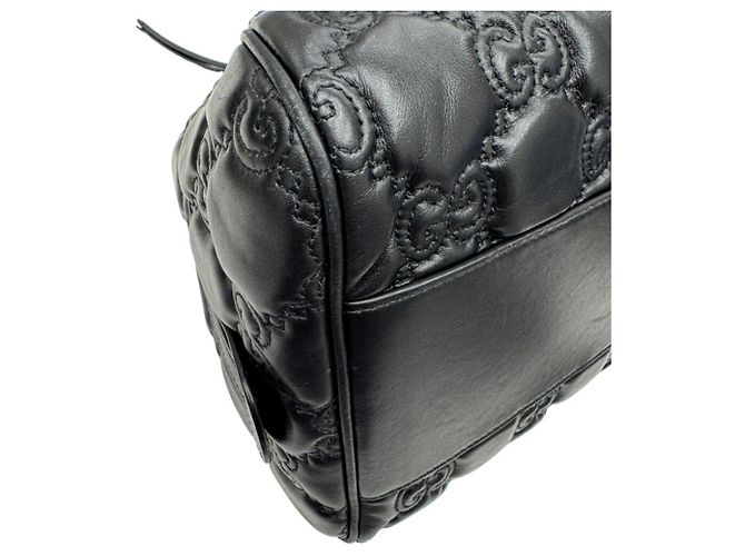 Borsa a mano Gucci GG Matelassé in pelle nera Nero - vista 6