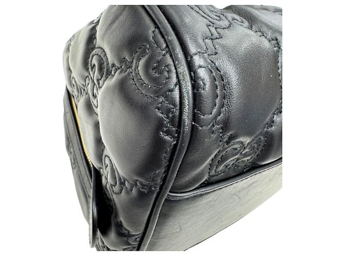 Borsa a mano Gucci GG Matelassé in pelle nera Nero - vista 8
