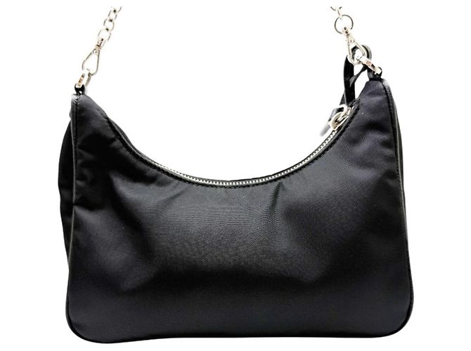 Borsa a tracolla in nylon Prada Re Edition 2005 Nero - vista 3