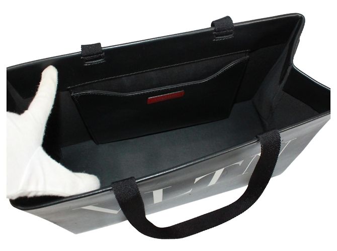 Borsa Tote Valentino VLTN Logo Nero - vista 7